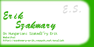 erik szakmary business card